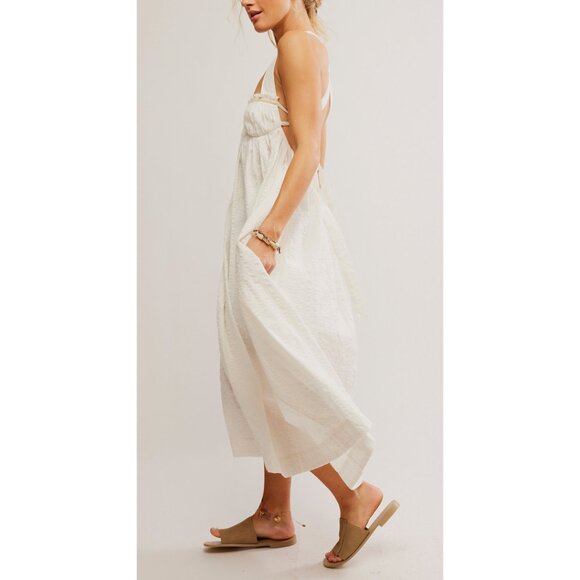 FREE PEOPLE Poppy Midi Dress / Coconut Milk - Picture 7 of 9